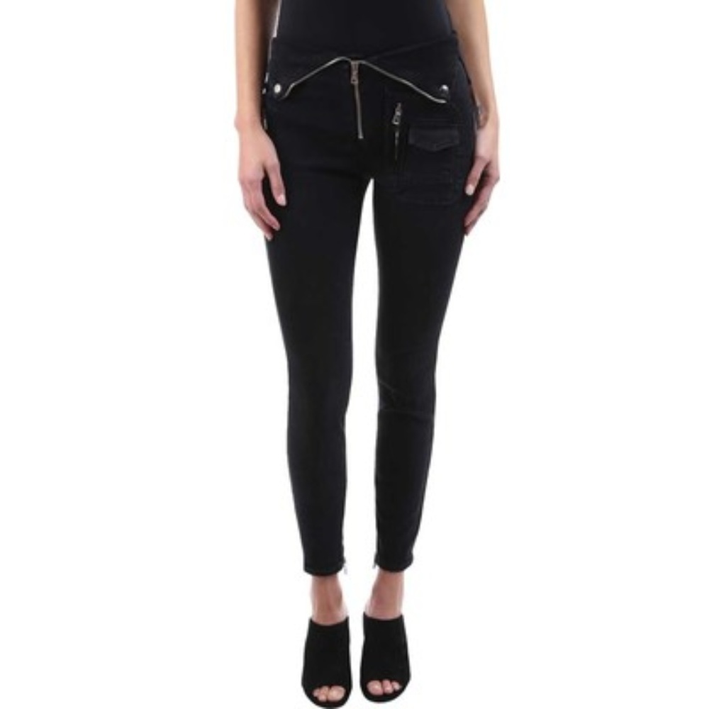 RtA Diavolina black moto jeans